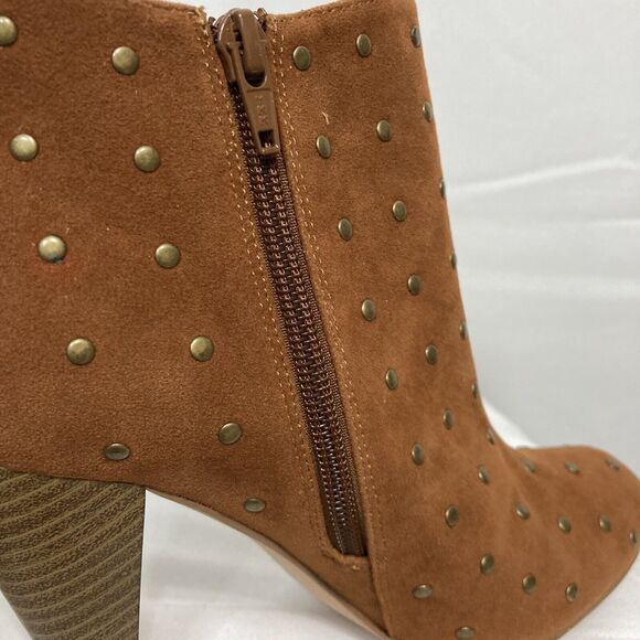 Vintage Studded Ankle Boots by Donna Salyer Size 6, heel 4" Zipper Suede Stylish - Picture 10 of 15